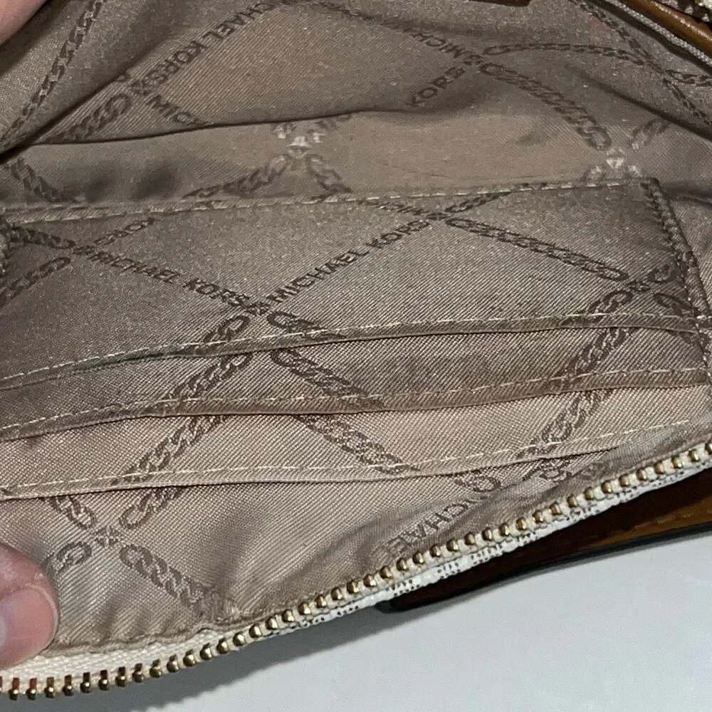 Michael Kors Women's Multicolor Jet Set Travel Monogram Logo Wristlet Handbag‎